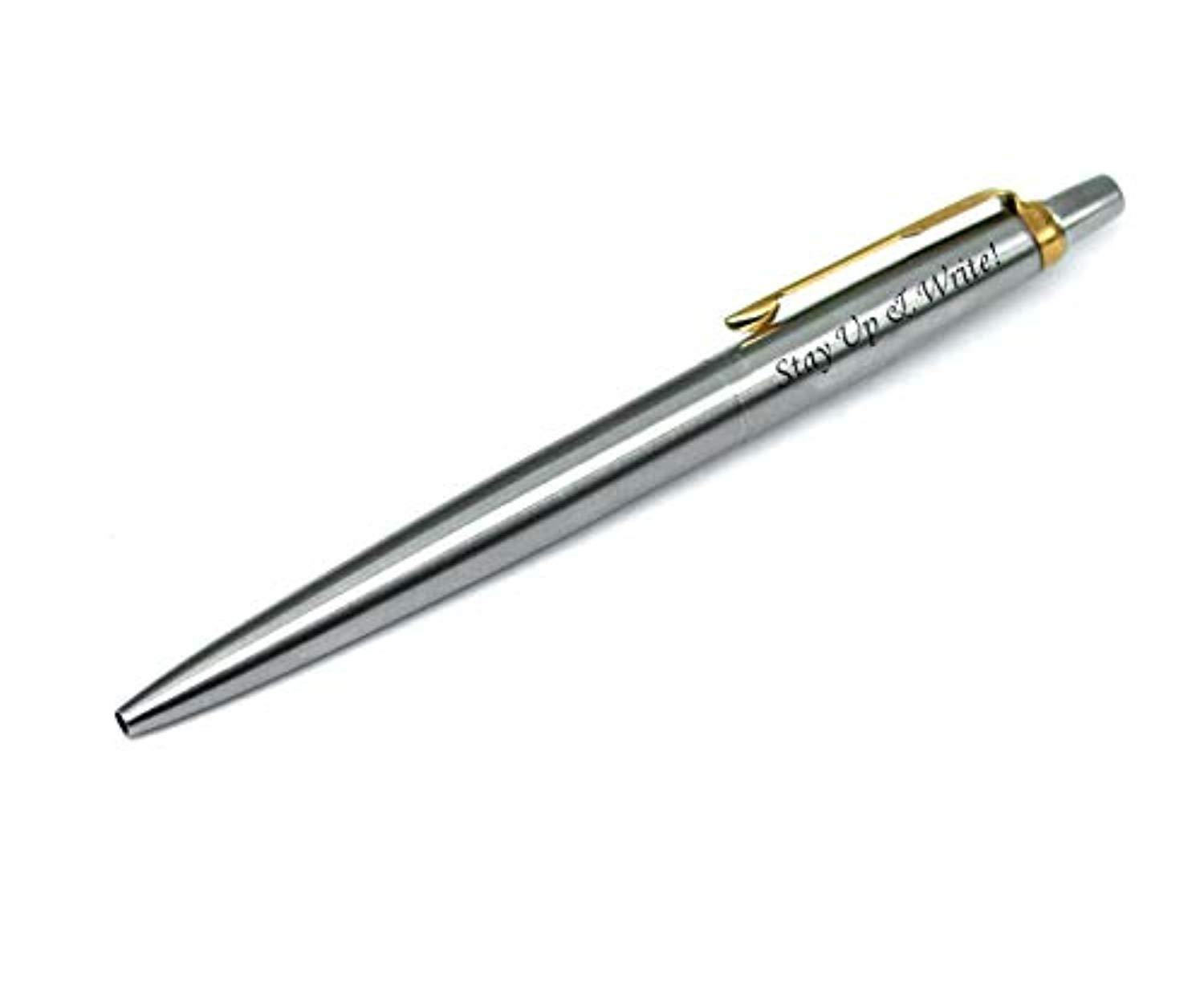 Parker Ballpoint Pen Jotter Classic Stainless Steel with Gold Trim