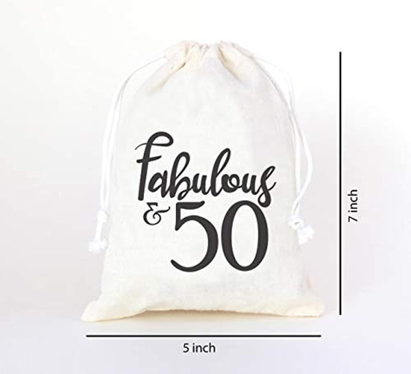 Fabulous Fifty 50th Birthday Party bag Favor Bags 50th Birthday Bag 50th  Anniversary Party favor wedding survival kit – BOSTON CREATIVE COMPANY
