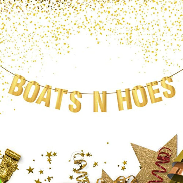 Boats n Hoes Bachelorette Party Decorations Gold Nautical Party theme  Decorations for Adults Bridal Shower Decorations Boats n Hoes Banner Sailor  Theme Party Decor : : Health & Personal Care