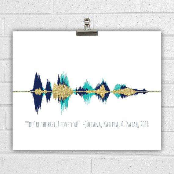 Sound Wave Song, Custom Voice Print Art, Voice Sound Art - Full Song SoundWave Art Print, Gift for Him, outlet For Her, For Music Lovers