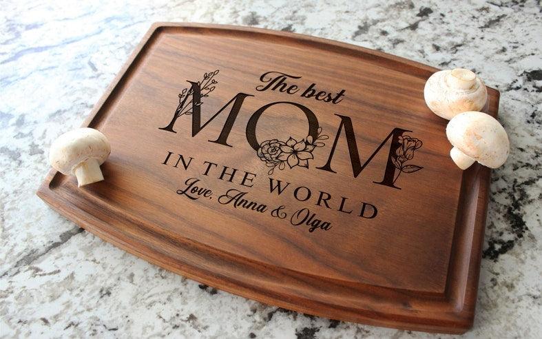 Bamboo Cutting Board for Mom (Behind Every Good Kid is a Great Mom)  Mom  Gifts for Birthday, Mother's Day, Christmas, or Just Because – INNObeta