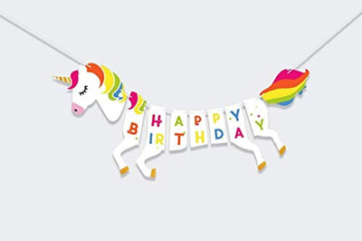 Unicorn Happy Birthday Banner Unicorn Party Decorations Unicorn Birthday Party Banner Unicorn Party Supplies Unicorn Banner Unicorn Themed Party Decoration Banner - BOSTON CREATIVE COMPANY