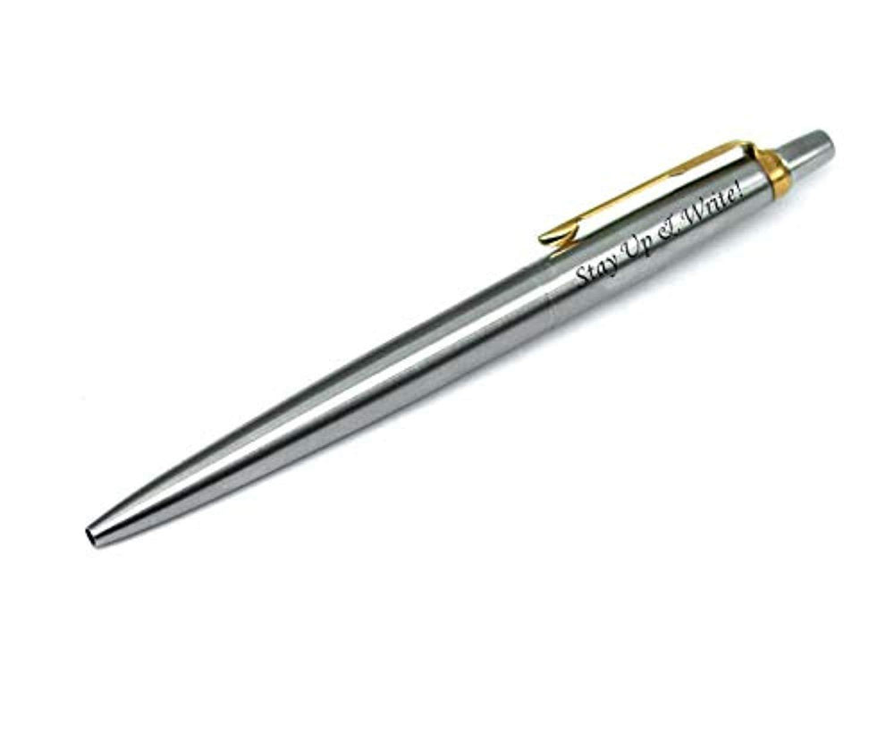 Scriveiner Silver Chrome Fountain Pen - Stunning Luxury Pen with 24K Gold  Finish, Schmidt 18K Gilded Nib (Medium), Best Pen Gift Set for Men & Women,  Professional, Executive Office, Nice Designer Pens -
