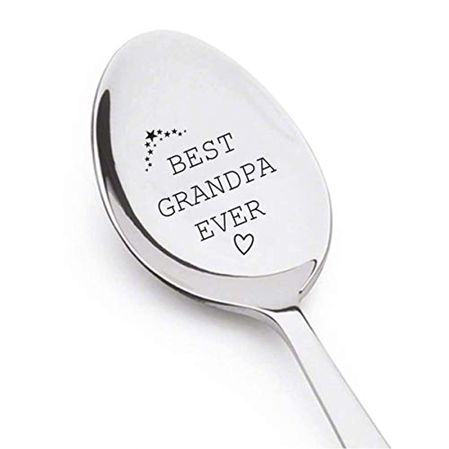 Funny Engraved Stainless Steel Peanut Butter Spoon - Perfect Dessert Spoon  For Dad, Mom, Grandpa, And Grandma - Birthday Gift Idea