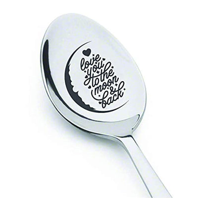 Love You To The Moon And Back Engraved Spoon Gift For Lovers - BOSTON CREATIVE COMPANY