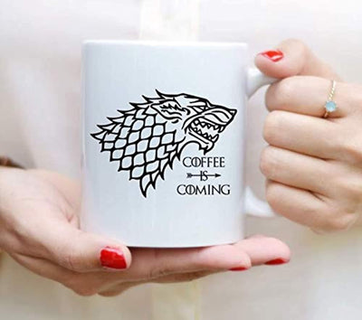 Ideas from Boston- Game of thrones winter is coming mug, Ceramic coffee Mugs COFFEE IS COMING wolf,GOT Gifts, Game of throne party decoration, Best Coffee Mugs. - BOSTON CREATIVE COMPANY