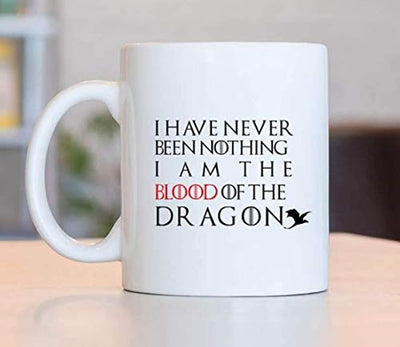 Ideas from Boston- Game of thrones mugs, Ceramic coffee Mugs I HAVE NEVER BEEN NOTHING I AM THE BLOOD OF THE DRAGON, GOT Gifts, Game of throne party decoration, Best Coffee Mugs. - BOSTON CREATIVE COMPANY