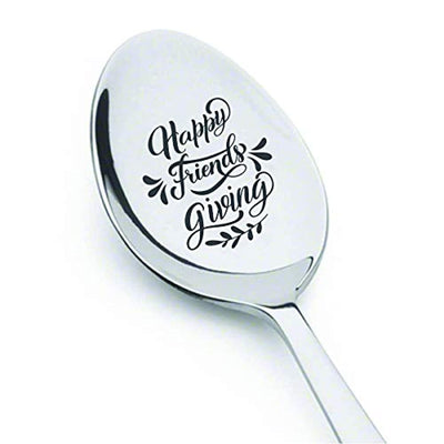 Happy Friends Giving Engraved spoon gift for Christmas - BOSTON CREATIVE COMPANY