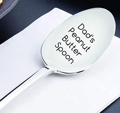 Father's Day Gift Engraved Spoon For Peanut Butter Lovers - Dad's Peanut Butter - BOSTON CREATIVE COMPANY