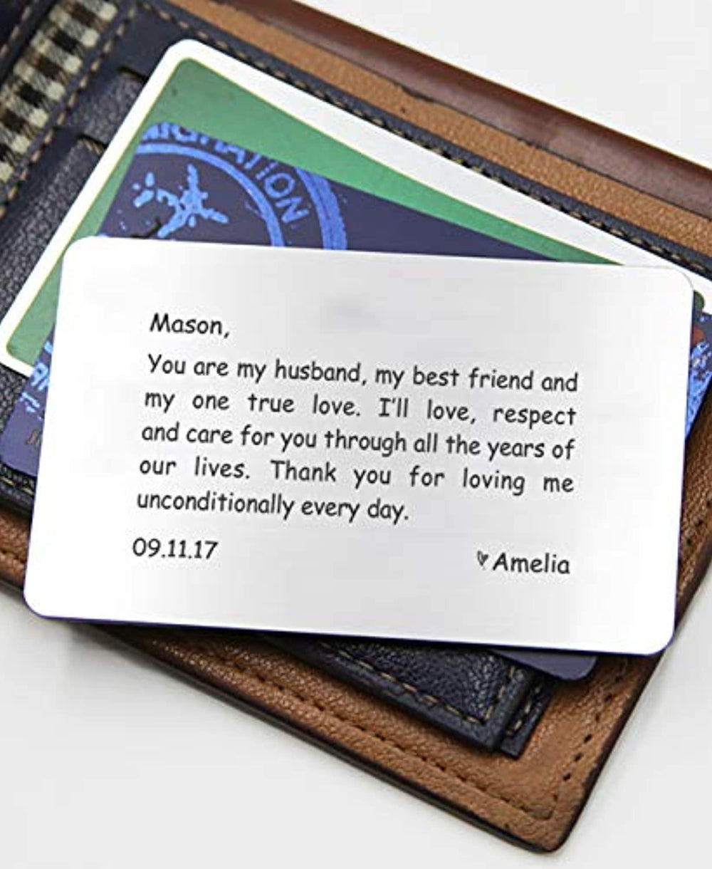 10th Wedding Anniversary Gift Metal Wallet Insert Card Anniversary Card  Gifts for Him Her 10th Wedding Gift for Husband Wife 10 Year Wedding  Anniversary Card Couple Gift for Boyfriend Girlfriend : Amazon.in: