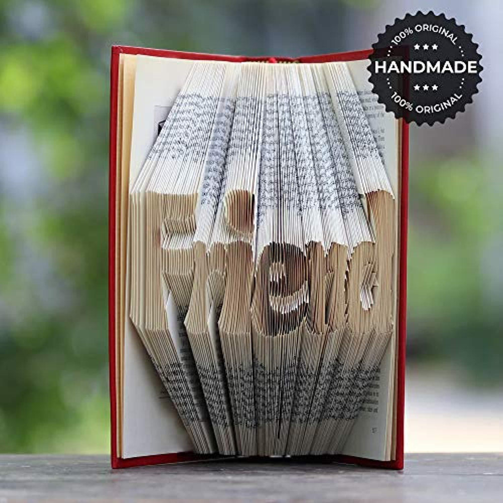 Friend Folded Book Art Unique Home Decor Gifts for Birthday ...
