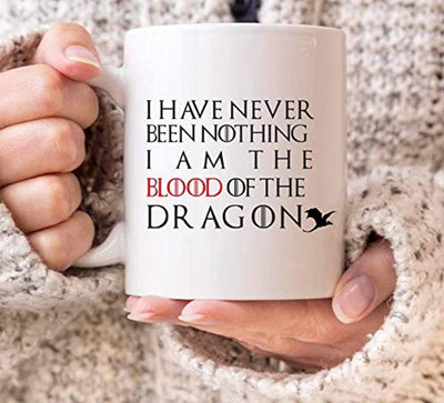 Ideas from Boston- Game of thrones mugs, Ceramic coffee Mugs I HAVE NEVER BEEN NOTHING I AM THE BLOOD OF THE DRAGON, GOT Gifts, Game of throne party decoration, Best Coffee Mugs. - BOSTON CREATIVE COMPANY