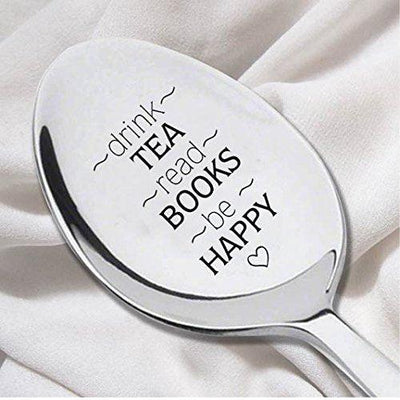 Drink Tea Read Book Spoon-Tea Lover Spoon - Book Lover Gift - BOSTON CREATIVE COMPANY