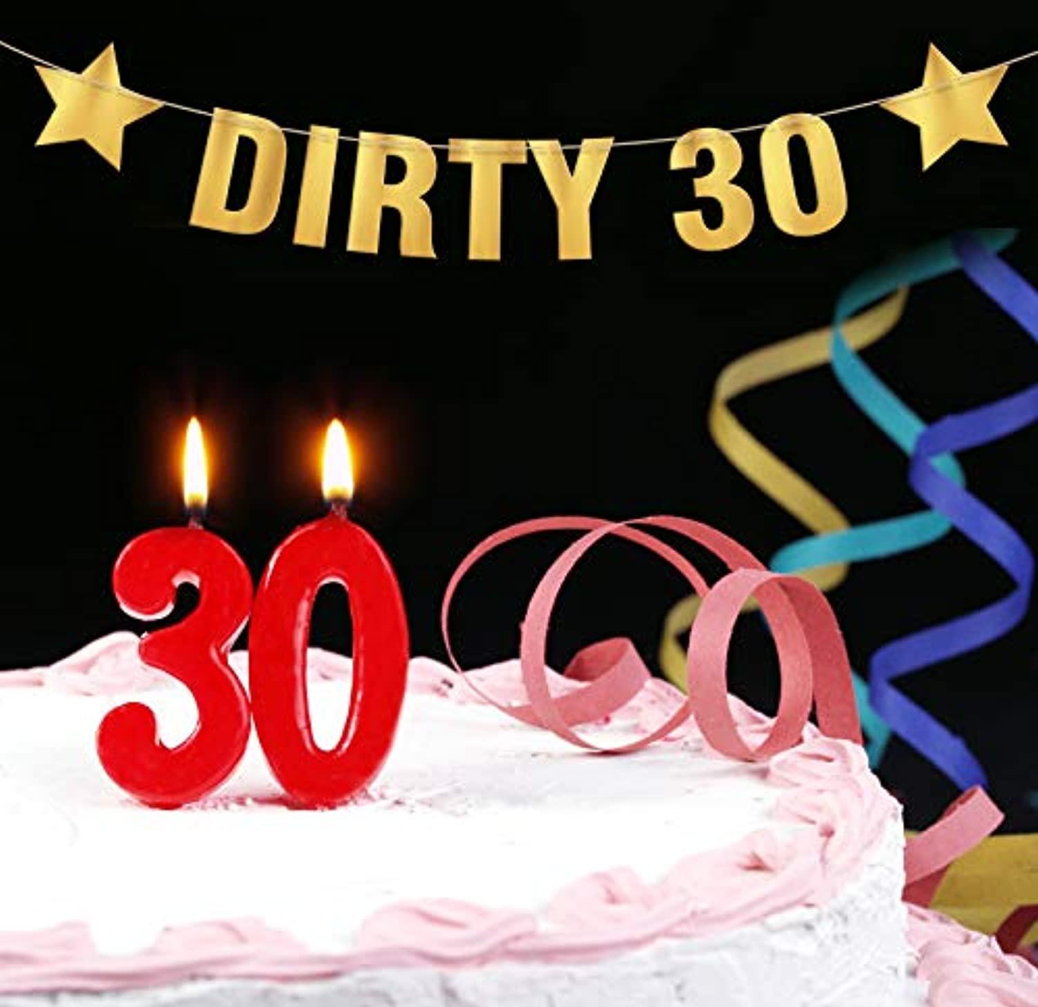 Dirty 30 Glitter Cake Topper : 30th Birthday - Etsy Norway