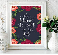 Motivational Wall Art Gift For Women - BOSTON CREATIVE COMPANY