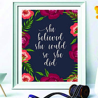 Motivational Wall Art Gift For Women - BOSTON CREATIVE COMPANY