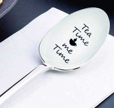 Tea Time Me Time -Engraved Spoon - Tea Lover Gift - Perfect Birthday Gift - BOSTON CREATIVE COMPANY