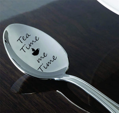 Tea Time Me Time -Engraved Spoon - Tea Lover Gift - Perfect Birthday Gift - BOSTON CREATIVE COMPANY