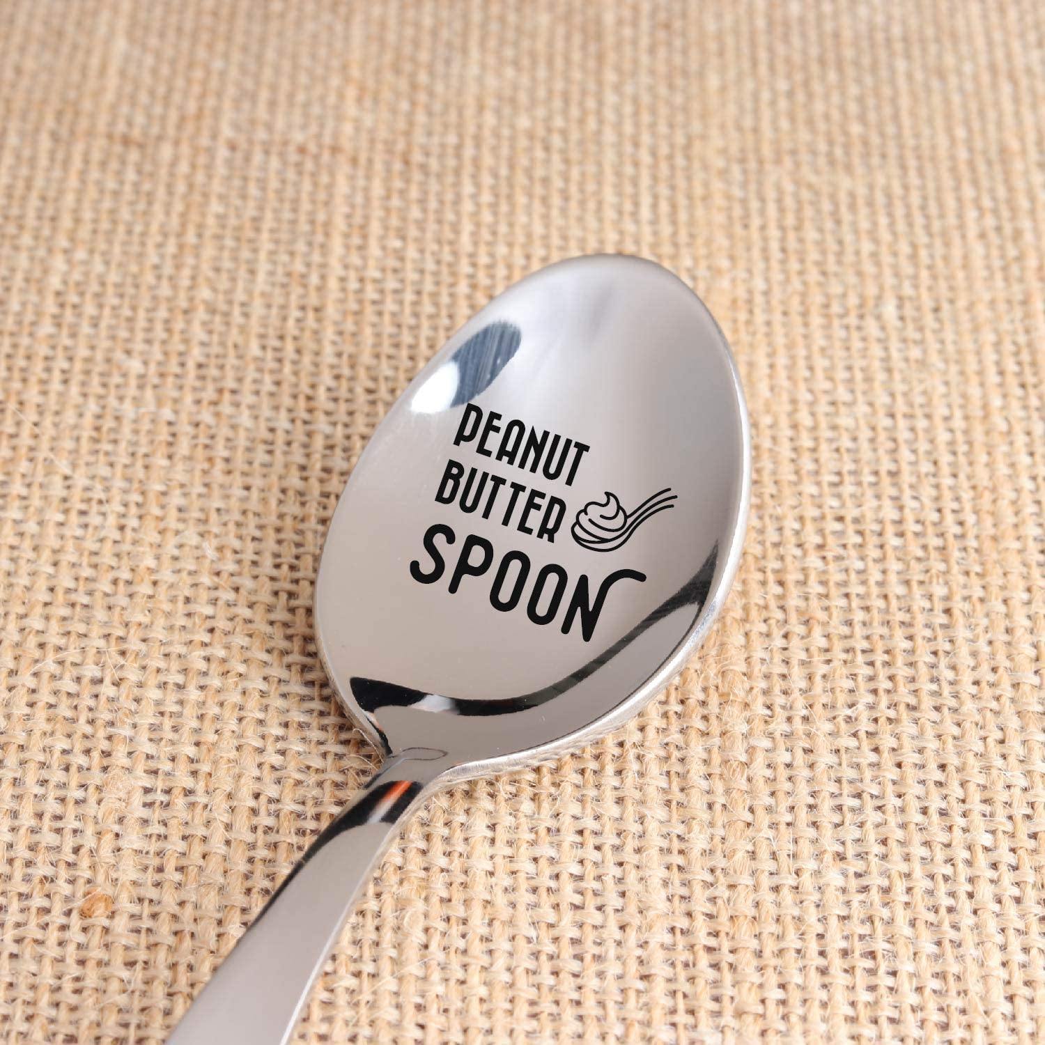 Peanut butter spoon black engraving amazin gift - Royal Spoons - Best gifts  ever