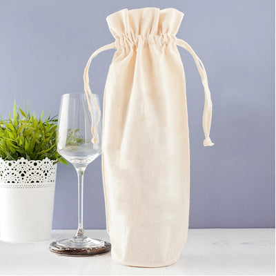 Party Wine Cotton Gift Bag with Drawstring - BOSTON CREATIVE COMPANY