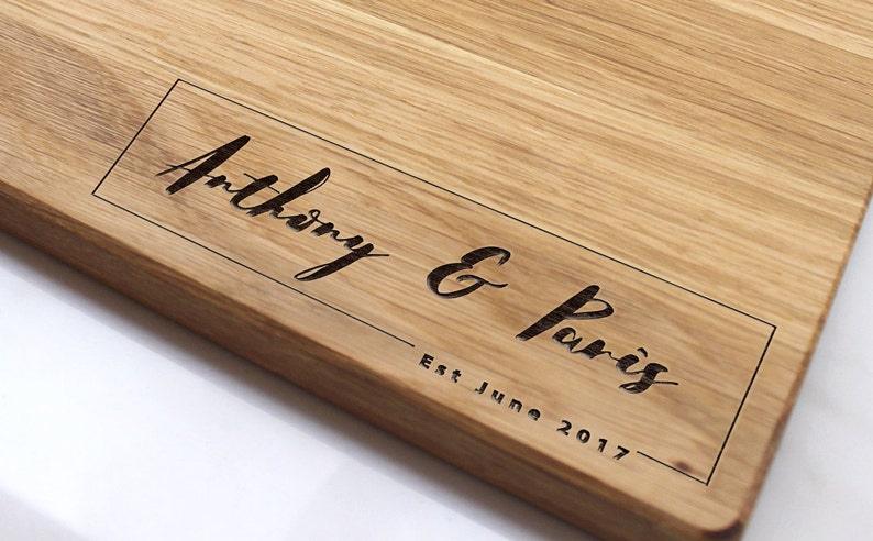 Personalized Wooden Cutting Board Engagement Gift